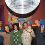 Did we mention there was a disco ball?? From left to right this is Vik, Mary, Angela, Ray, and Dan - see the whole team here!