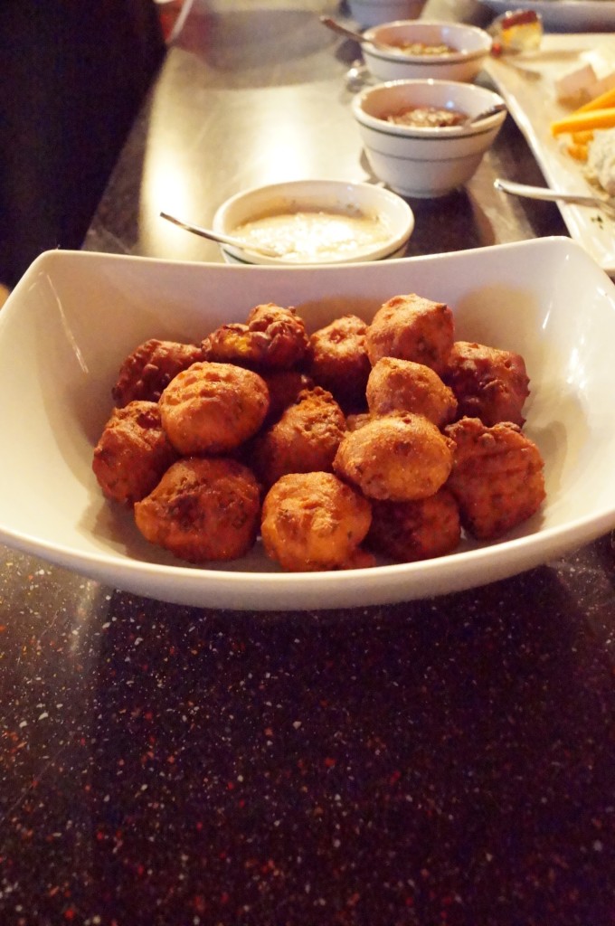Held at the Evening Star Cafe, our guests enjoyed a variety of delicious appetizers, these Shrimp Hushpuppies were our favorite!